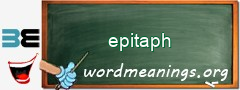 WordMeaning blackboard for epitaph